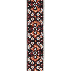 D'Addario Eco Woven Guitar Strap - Red & Orange