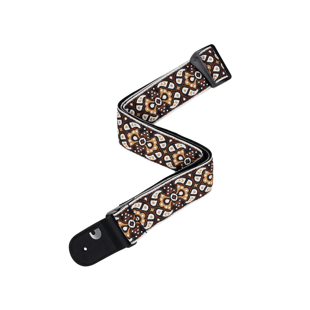D'Addario Eco Woven Guitar Strap - Red & Orange