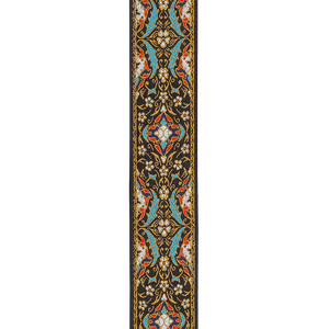 D'Addario Eco Persian Guitar Strap - Black & Gold