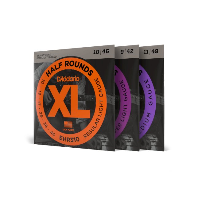 D'Addario XL Half Round Electric Guitar Strings