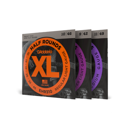 D'Addario XL Half Round Electric Guitar Strings
