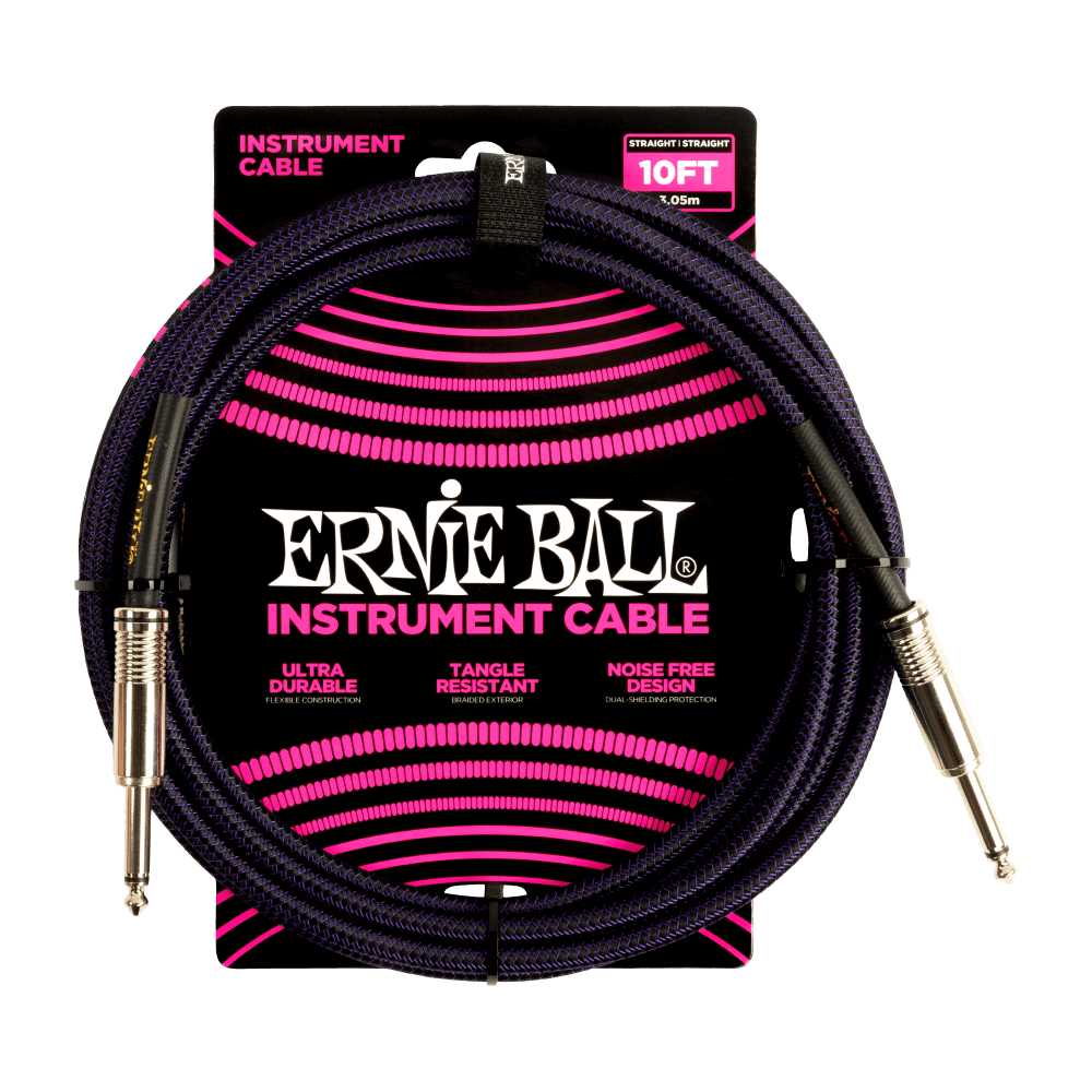 Ernie Ball 10' Braided Instrument Cable